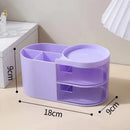Axyaa Desktop Organizer Drawer, Transparent Plastic Multifunction Pen Holder Cute Design