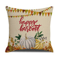 Axyaa Thanksgiving Pumpkin Pillow Cover 45*45cm Home Decor Cotton Linen