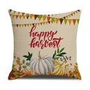 Axyaa Thanksgiving Pumpkin Pillow Cover 45*45cm Home Decor Cotton Linen