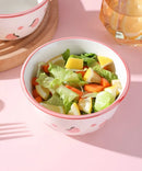 Axyaa Ceramic Tableware Set: Rice Noodle Bowl, Cute Tray, Fruit Bowl.