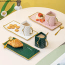 Axya Handbag Ceramic Coffee Cup and Saucer Set - Home Breakfast Teacup Milk Mug