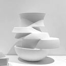 Axyaa Geometric Monochrome Vase Set for Stylish Home Decor