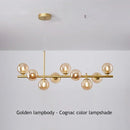 Axyaa Glass Ball Ceiling Chandelier Pendant for Dining Living Room Kitchen Island