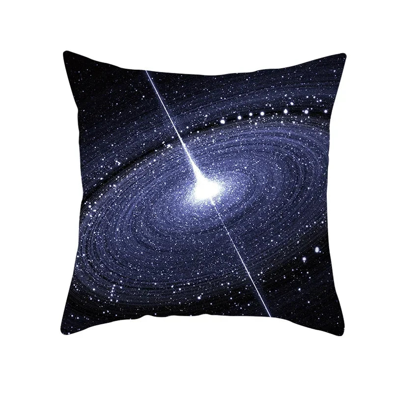 Axyaa Black Hole Polyester Pillowcase - Home Decor Cushion Cover for Sofa, 45X45CM