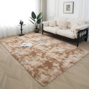 Axyaa Tie-Dye Checkerboard Area Rug for Retro Home Decor