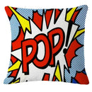 Axyaa Pop Art Cartoon Cushion Cover 45X45CM - Living Room Sofa Chair Decor