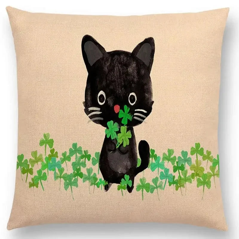 Axyaa Cartoon Animals Cushion Cover - Cat Flamingo Penguin Rabbit Pillow Case