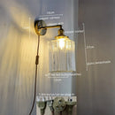 Axyaa Glass Copper LED Wall Lamp - Modern Nordic Design