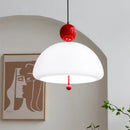 Axyaa Cream Glass Pendant Light Chandelier for Living Dining Bedroom Bar