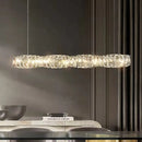 Axyaa Luxury Dimmable Crystal Pendant Lights: Modern Remote Control LED Luminarias
