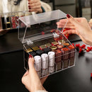 Acrylic Makeup Organizer by Axyaa: Transparent Cosmetic Storage Box for Vanity and Perfume