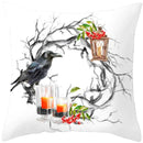 Axyaa Halloween Pumpkin Cushion Cover 18x18 - Farmhouse Throw Pillow for Home Decor