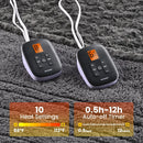 Axyaa King Size Heated Blanket, Dual Controls, Timer, 10 Levels, ETL Certified