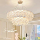 Axyaa French Cream Crystal Chandelier & Lighting Fixtures