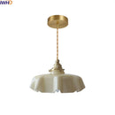 Axyaa Yellow Glass LED Pendant Light: Modern Nordic Hanging Lamp for Home Decor