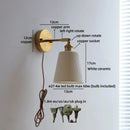 Axyaa Ceramic Gold Brass Wall Light Indoor Switch Modern Nordic LED Bedside Lamp