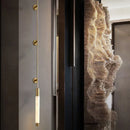 Axyaa Natural White Marble Copper Wall Sconce for Hotel Hall Room