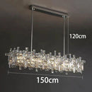 Axyaa Crystal Chandelier Stair Pendant Lamp Living Room Pendant Lights Home Interior Lighting