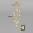 Axyaa Staircase Chandeliers for Living Room LED Pendant Light Lamps