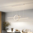 Axyaa Led Dining Room Pendant Lights Circle Chandeliers for Kitchen and Bar