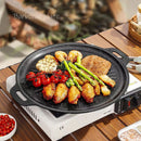 Axyaa Non Stick BBQ Grill Pan: Korean Barbecue Roasting Plate & Camping Cookware