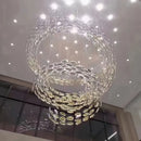 Axyaa Modern Glass Chandelier for Hotel Lobby and Villas Spiral Staircase