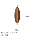 Axyaa Retro Leaves Walnut Wood Grain Wall Lamp