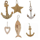 Axyaa Wooden Anchor Hanging Ornament Mediterranean Style Wall Decoration for Home, Bar, Restaurant
