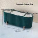 Axyaa Cosmetics Storage Box Dust-proof Makeup Organizer for Bathroom Jewelry Swabs Pads