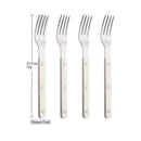 Axyaa Silver Acrylic Handle Cutlery Set, Stainless Steel Western Dinner Flatware