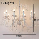 Axyaa Elegant Metal Chandelier with Crystal Pendants for Home Decor
