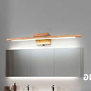 Nordic Solid Wood LED Mirror Wall Lamp Modern Bathroom Sconces by Axyaa