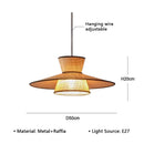 Axyaa Rattan Chandelier: Japan Style Retro Pendant Light for Home Decor