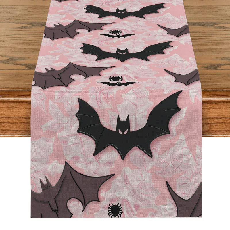 Halloween Spider Table Runner by Axyaa for Home Dining and Party Decor