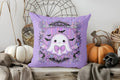 Axyaa Cute Ghost & Bat Halloween Pillow Cover