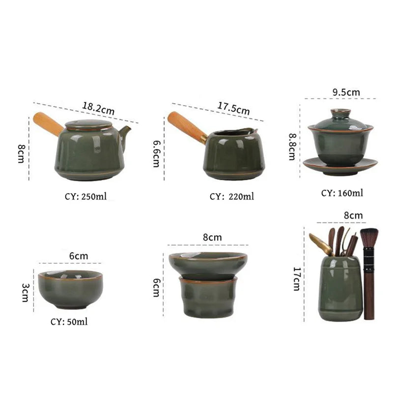 Axya Premium Kung Fu Tea Set and Travel Teapot with Tea Cup - Best Tea Set Brand