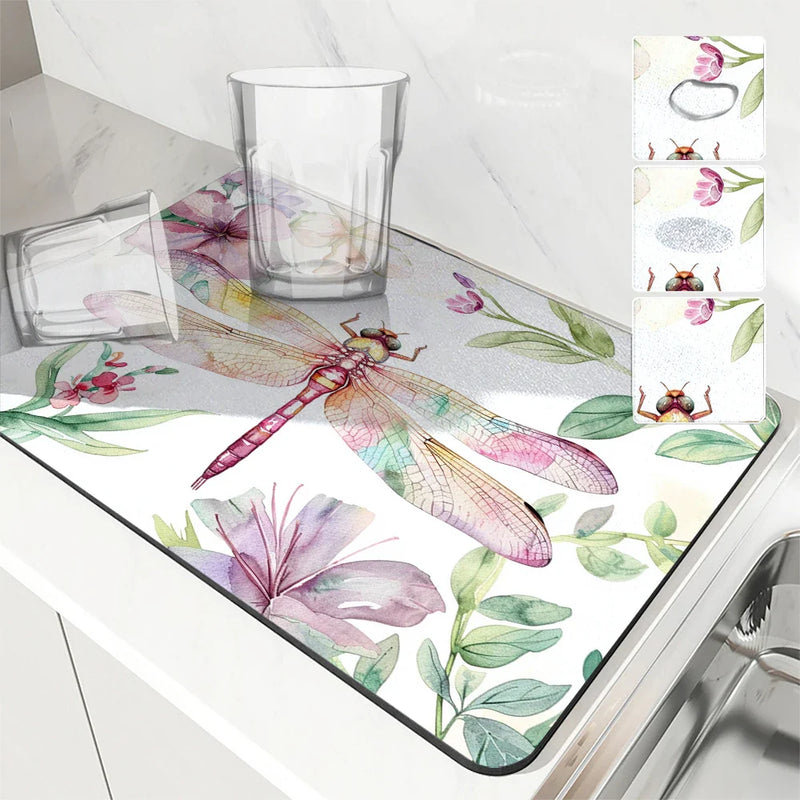 Axyaa Watercolor Drying Mat Absorbent Placemat Anti Slip Cup Table Mats
