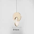 Axyaa Gold LED Circle Chandelier Pendant Lights for Home Decor & Indoor Lighting