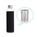 Axyaa Glass Tea Infuser Water Bottle 550ML with Nylon Cover, Sport Drinking Bottle