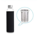 Axyaa Glass Tea Infuser Water Bottle 550ML with Nylon Cover, Sport Drinking Bottle