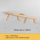 Axyaa Nordic Wooden LED Ceiling Spotlights for Modern Living Room Lighting