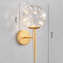 Axyaa LED Glass Sphere Wall Lamp for Bedroom Living Room Dining Room Lighting