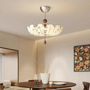 Axyaa Lotus Fabric Pendant Light for Bedroom Living Room Solid Wood Restaurant
