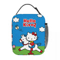 Axyaa Hello Kitty Insulated Lunch Tote for Travel Food Storage - Reusable Thermal Cooler