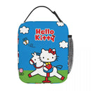 Axyaa Hello Kitty Insulated Lunch Tote for Travel Food Storage - Reusable Thermal Cooler