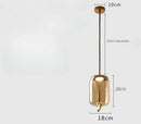 Axyaa Blue Glass LED Pendant Lamp for Coffee Shop & Bar Counter Chandelier