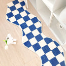 Axyaa Checkerboard Rug: Modern Minimalist Soft Plush Carpet for Bedroom and Living Room