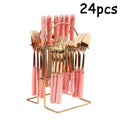 Axyaa 24-Piece Ceramic Tableware Set with Storage Rack Gift Box