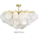 Axyaa Glass LED Chandelier: Modern Luxury Lighting Fixture for Living Room, Dining, and Bedroom