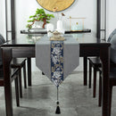 Axyaa Chinese Style Retro Table Runner with Tassel - Home Decor Embroidery Textile